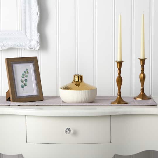 5.5" Elegance Ceramic Decorative Vase with Gold Accents